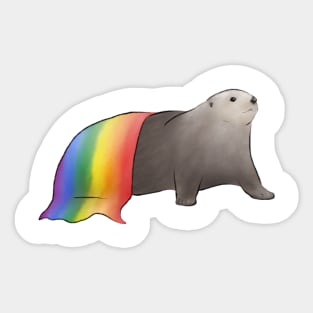 Pride Sea Otter Sticker